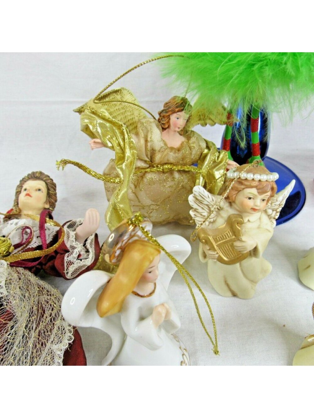 Vintage 18 Piece Angel Ornament Collection Christmas Holiday Decor Hanging - Picture 5 of 10